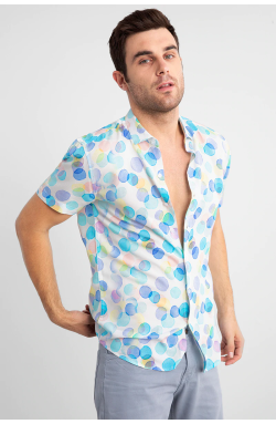 Men Brown & White Regular Fit Striped Casual Shirt