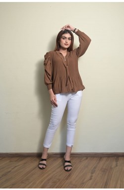 Woman Top-Brown