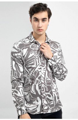 Printed Shirt-Black